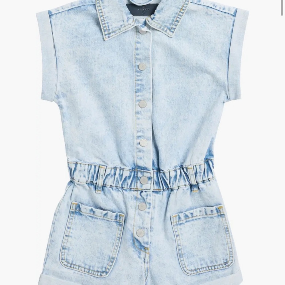 Blank NYC Kids Light Wash Denim Romper